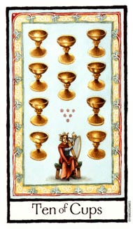 Ten of Cups in the deck Old English Tarot