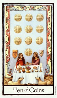 Ten of Pentacles in the deck Old English Tarot