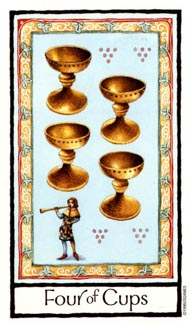 Four of Cups in the deck Old English Tarot