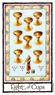 Eight of Cups in the deck Old English Tarot