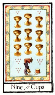 Nine of Cups in the deck Old English Tarot