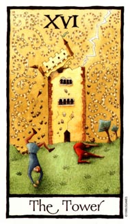 The Tower in the deck Old English Tarot