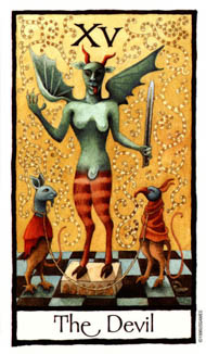 The Devil in the deck Old English Tarot