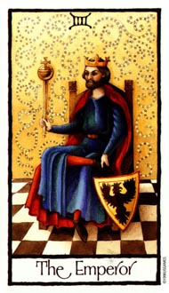 The Emperor in the deck Old English Tarot