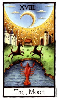 The Moon in the deck Old English Tarot