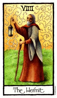 The Hermit in the deck Old English Tarot