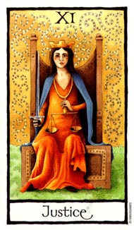 Justice  in the deck Old English Tarot