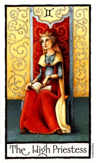 The High Priestess in the deck Old English Tarot