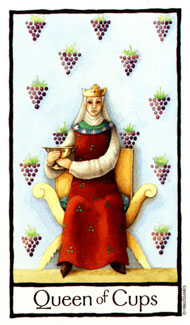 Queen of Cups in the deck Old English Tarot