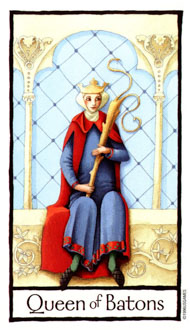 Queen of Wands in the deck Old English Tarot