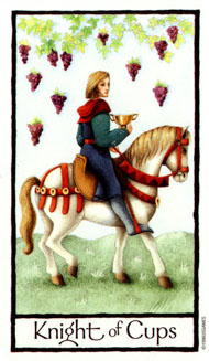 Knight of Cups in the deck Old English Tarot