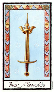 Ace of Swords in the deck Old English Tarot