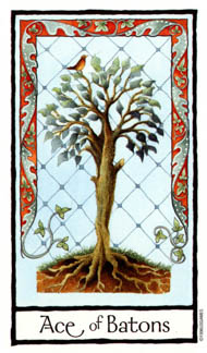 Ace of Wands in the deck Old English Tarot