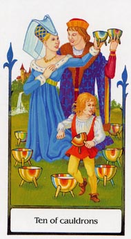 Ten of Cups in the deck Tarot of the Old Path