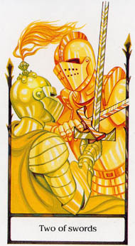 Two of Swords in the deck Tarot of the Old Path