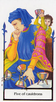 Five of Cups in the deck Tarot of the Old Path