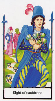 Eight of Cups in the deck Tarot of the Old Path