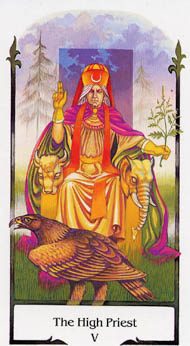 The Hierophant in the deck Tarot of the Old Path