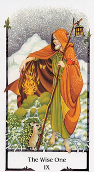 The Hermit in the deck Tarot of the Old Path