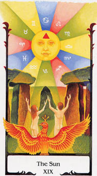 The Sun in the deck Tarot of the Old Path