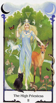 The High Priestess in the deck Tarot of the Old Path