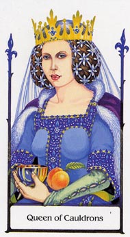 Queen of Cups in the deck Tarot of the Old Path