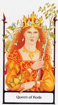 Queen of Wands in the deck Tarot of the Old Path