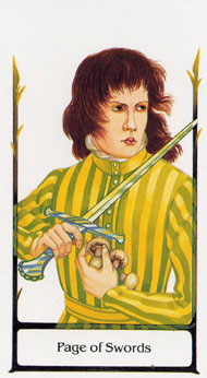 Page of Swords in the deck Tarot of the Old Path