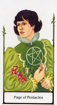 Page of Pentacles in the deck Tarot of the Old Path