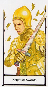 Knight of Swords in the deck Tarot of the Old Path