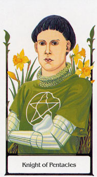 Knight of Pentacles in the deck Tarot of the Old Path