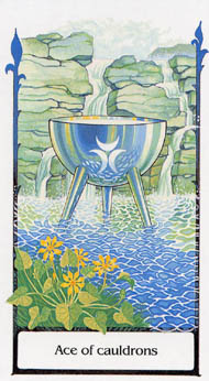 Ace of Cups in the deck Tarot of the Old Path