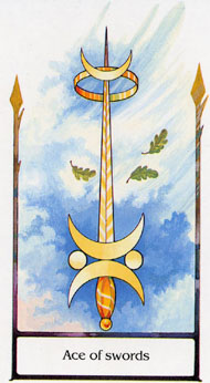 Ace of Swords in the deck Tarot of the Old Path