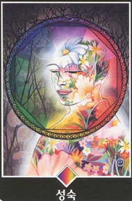 Ace of Pentacles in the deck Osho Zen Tarot