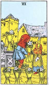 Six of Cups in the deck Rider-Waite Tarot