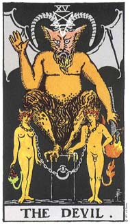 The Devil in the deck Rider-Waite Tarot