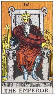 The Emperor in the deck Rider-Waite Tarot