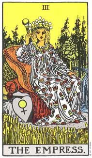 The Empress in the deck Rider-Waite Tarot