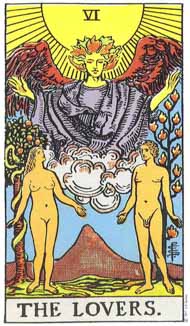 The Lovers in the deck Rider-Waite Tarot