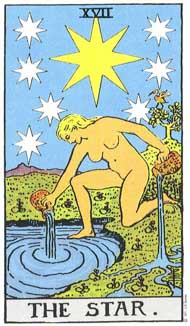 The Star in the deck Rider-Waite Tarot