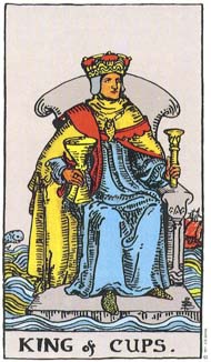 King of Cups in the deck Rider-Waite Tarot