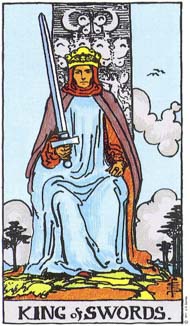 King of Swords in the deck Rider-Waite Tarot