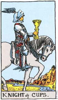 Knight of Cups in the deck Rider-Waite Tarot