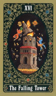 The Tower in the deck Russian Tarot of St. Petersburg