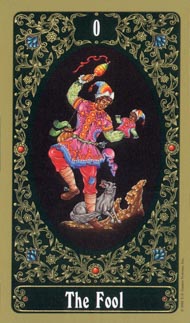 The Fool in the deck Russian Tarot of St. Petersburg