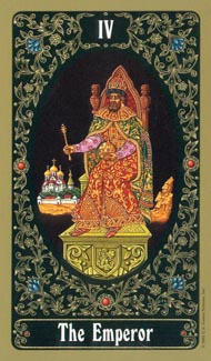 The Emperor in the deck Russian Tarot of St. Petersburg