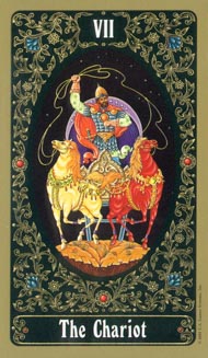 The Chariot in the deck Russian Tarot of St. Petersburg