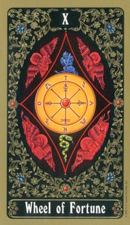 Wheel of Fortune in the deck Russian Tarot of St. Petersburg