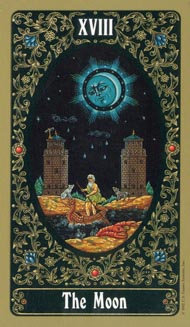 The Moon in the deck Russian Tarot of St. Petersburg