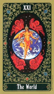 The World in the deck Russian Tarot of St. Petersburg